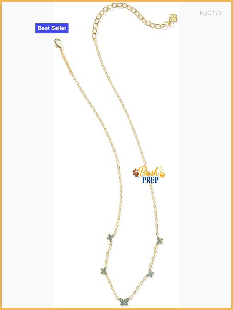Gold-Plated Brass Crystal Strand Necklace With Hook Clasp